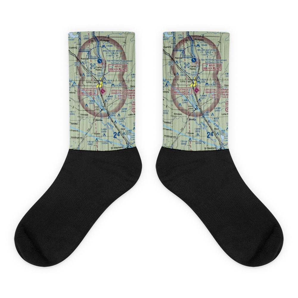 Little Falls-Morrison County-Lindbergh field (LXL) VFR Sectional Socks 
