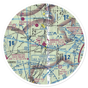 Danielson Airport (LZD) VFR Sectional Sticker (30 mile)