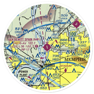 General Dewitt Spain Airport (M01) VFR Sectional Sticker (20 mile)