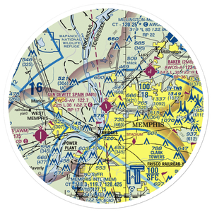 General Dewitt Spain Airport (M01) VFR Sectional Sticker (30 mile)