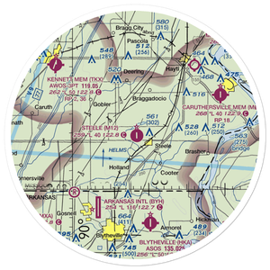 Steele Municipal Airport (M12) VFR Sectional Sticker (30 mile)