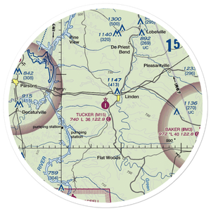 James Tucker Airport (M15) VFR Sectional Sticker (30 mile)