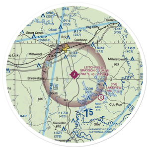 Grayson County Airport (M20) VFR Sectional Sticker (30 mile)
