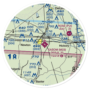 James H Easom Field (M23) VFR Sectional Sticker (20 mile)