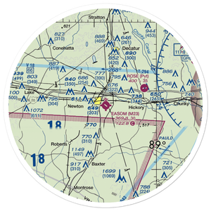 James H Easom Field (M23) VFR Sectional Sticker (30 mile)