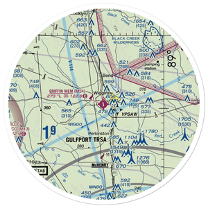 Dean Griffin Memorial Airport (M24) VFR Sectional Sticker (30 mile)