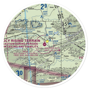 Waldron Municipal Airport (M27) VFR Sectional Sticker (30 mile)