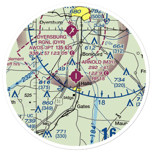 Arnold Field (M31) VFR Sectional Sticker (20 mile)