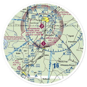 Arnold Field (M31) VFR Sectional Sticker (30 mile)