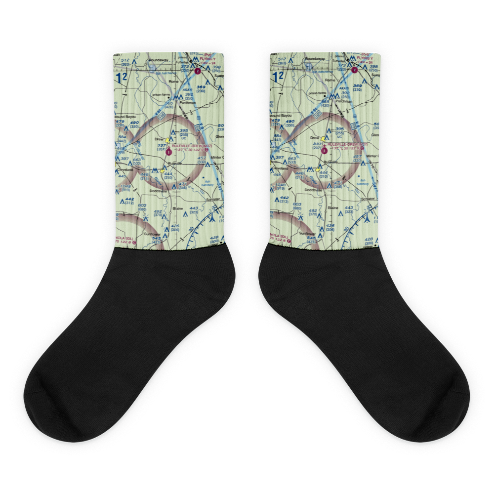 Ruleville Drew Airport (M37) VFR Sectional Socks 