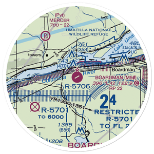 Boardman Airport (M50) VFR Sectional Sticker (20 mile)