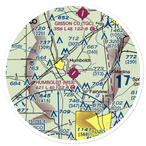 Humboldt Municipal Airport (M53) VFR Sectional Sticker (20 mile)