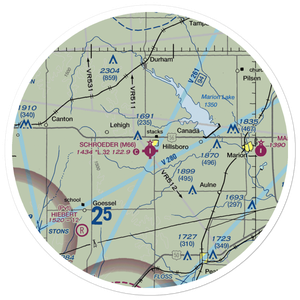 Alfred Schroeder Field (M66) VFR Sectional Sticker (30 mile)