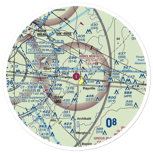 John H Hooks Jr Memorial Airport (M79) VFR Sectional Sticker (30 mile)