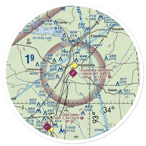 Dexter B Florence Memorial Field (ADF) VFR Sectional Sticker (30 mile)