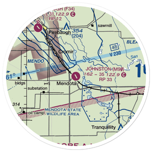 William Robert Johnston Municipal Airport (M90) VFR Sectional Sticker (20 mile)