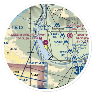 Desert Aire Regional Airport (M94) VFR Sectional Sticker (20 mile)