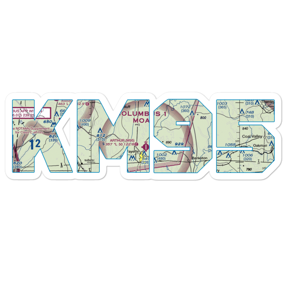 Richard Arthur Field (M95) VFR Sectional Sticker 