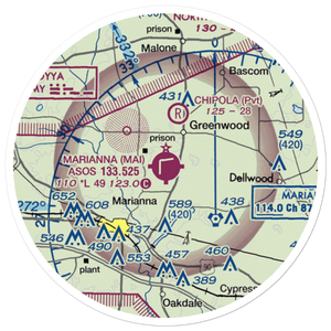 Marianna Municipal Airport (MAI) VFR Sectional Sticker (20 mile)
