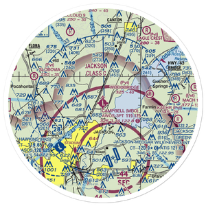 Bruce Campbell Field (MBO) VFR Sectional Sticker (30 mile)
