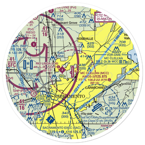 Mc Clellan Airfield (MCC) VFR Sectional Sticker (30 mile)