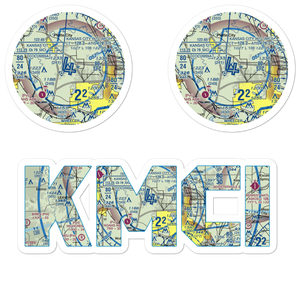 Kansas City International Airport (MCI) VFR Sectional Sticker Pack