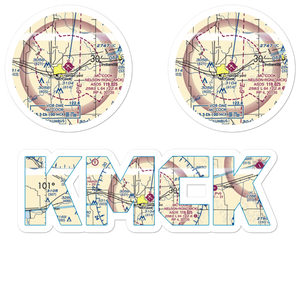 Mc Cook Ben Nelson Regional Airport (MCK) VFR Sectional Sticker Pack