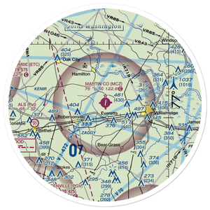 Martin County Airport (MCZ) VFR Sectional Sticker (30 mile)