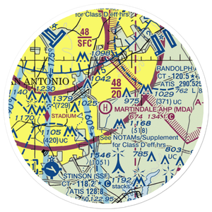 Martindale Army Heliport (MDA) VFR Sectional Sticker (20 mile)