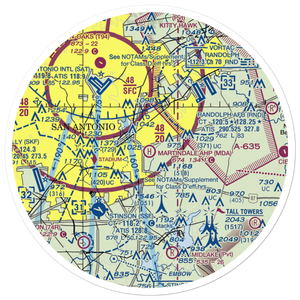 Martindale Army Heliport (MDA) VFR Sectional Sticker (30 mile)