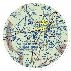 Key Field (MEI) VFR Sectional Sticker (20 mile)