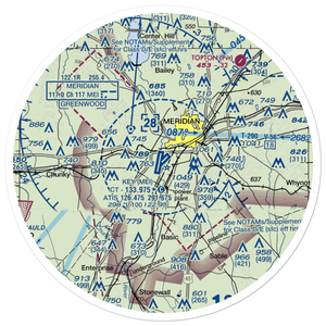 Key Field (MEI) VFR Sectional Sticker (30 mile)