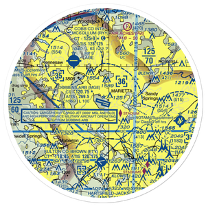 Dobbins Air Reserve Base (MGE) VFR Sectional Sticker (30 mile)