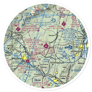 Orange County Airport (MGJ) VFR Sectional Sticker (30 mile)