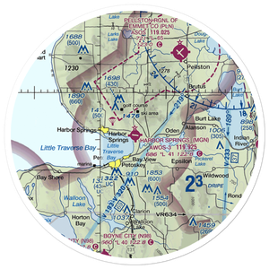 Harbor Springs Airport (MGN) VFR Sectional Sticker (30 mile)