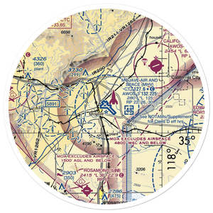 Mojave Airport (MHV) VFR Sectional Sticker (30 mile)