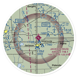 Jackson Municipal Airport (MJQ) VFR Sectional Sticker (20 mile)