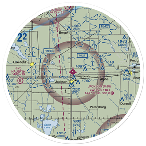 Jackson Municipal Airport (MJQ) VFR Sectional Sticker (30 mile)