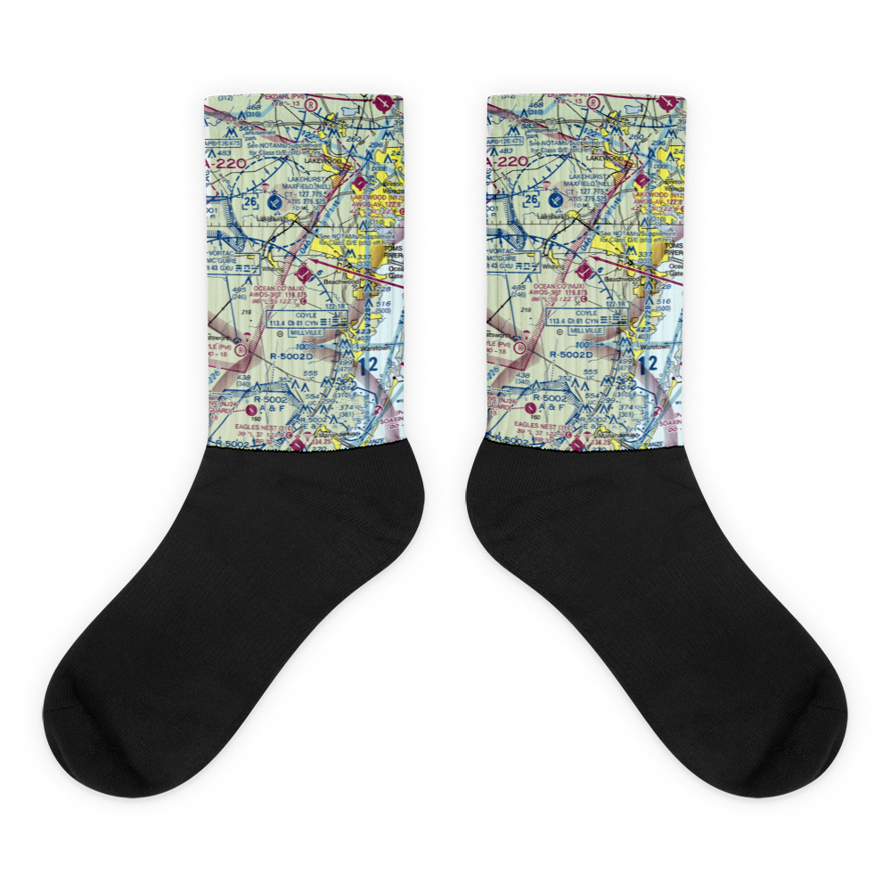 Ocean County Airport (MJX) VFR Sectional Socks 