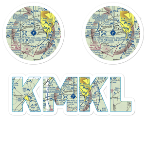 McKellar-Sipes Regional Airport (MKL) VFR Sectional Sticker Pack