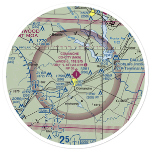Comanche County City Airport (MKN) VFR Sectional Sticker (30 mile)