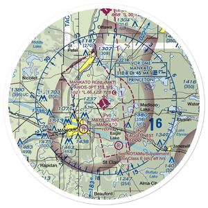 Mankato Regional Airport (MKT) VFR Sectional Sticker (30 mile)