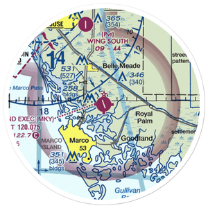 Marco Island Executive Airport (MKY) VFR Sectional Sticker (20 mile)