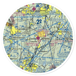 Meriden Markham Municipal Airport (MMK) VFR Sectional Sticker (30 mile)