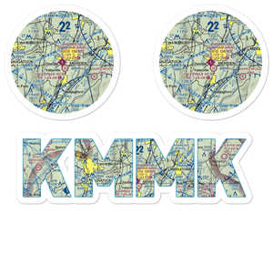Meriden Markham Municipal Airport (MMK) VFR Sectional Sticker Pack
