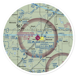 Southwest Minnesota Regional Airport - Marshall/Ryan Field (MML) VFR Sectional Sticker (30 mile)