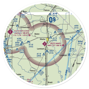 Selfs Airport (MMS) VFR Sectional Sticker (30 mile)