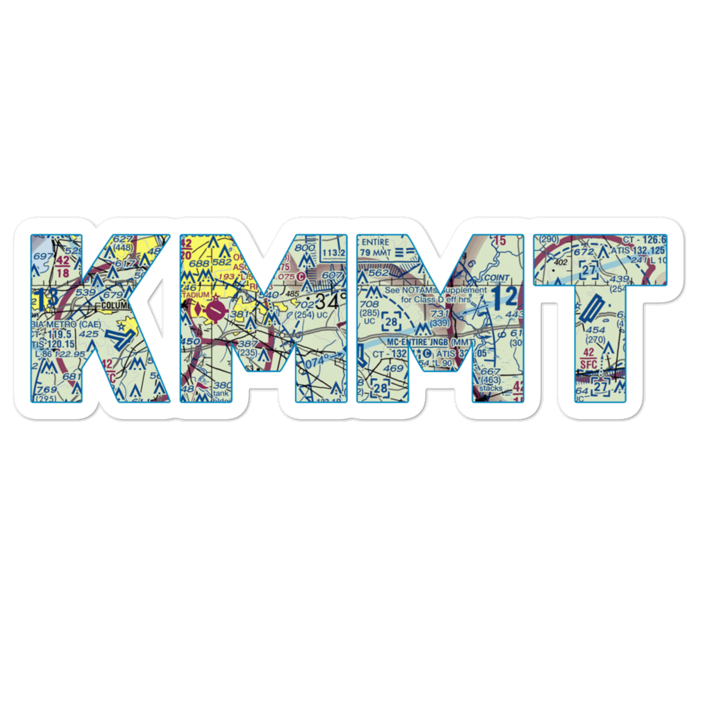 Mc Entire Joint National Guard Base (MMT) VFR Sectional Sticker 