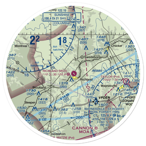 Richland Municipal Airport (MO1) VFR Sectional Sticker (30 mile)