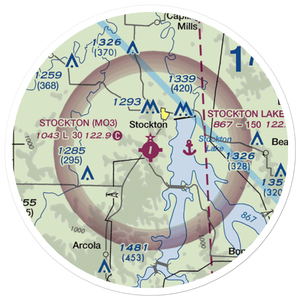 Stockton Municipal Airport (MO3) VFR Sectional Sticker (20 mile)